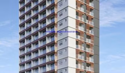 Apartamento Studio 25m², 01 dormitório e 01 banheiro; (Fotos ilustrativas, entrega Prevista para abril/2025)  Condomínio com portaria, churrasqueira
