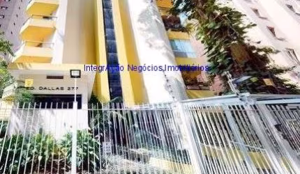 Apartamento 44m², 01 dormitório, 01 banheiro e 01 vaga de garagem.  Condomínio com segurança, portaria, piscina, academia, salão de festas