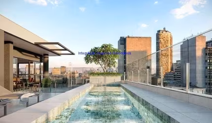 Apartamento Studio 20m², 01 dormitório e 01 banheiro; (fotos ilustrativas, entrega prevista para 05/2024)  Condomínio com portaria, segurança, piscina