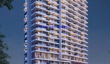 Apartamento Studio 25m², 01 dormitório e 01 banheiro; (Fotos Ilustrativas).  Condomínio com Segurança, Portaria, Guarita, Bicicletário,