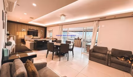 Apartamento 163m², 03 dormitórios (sendo 01 suíte), 03 banheiros e 02 vagas na garagem.  Condomínio com Segurança, Portaria, Churrasqueira, Playground