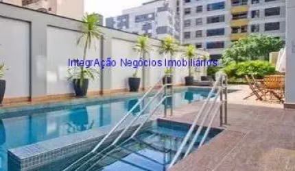 Apartamento Studio  40m², 01 dormitório, 01 banheiro e 01 vaga na garagem.  Condomínio com portaria, segurança 24hrs, piscina, churrasqueira, espaço