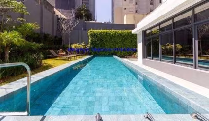 Apartamento 39m², 01 dormitório, 01 banheiro e 01 vaga na garagem.  Condomínio com portaria, segurança 24hrs, piscina, academia, churrasqueira