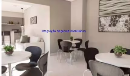Apartamento Studio 27m², 01 dormitório e 01 banheiro.  Condomínio com portaria, segurança 24hrs, piscina, salão de festa, churrasqueira, jardim,
