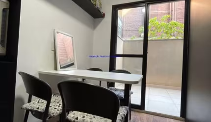 Apartamento 40m², 01 dormitório e 01 banheiro.