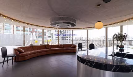 Apartamento Studio 52,30m², 01 dormitório e 01 banheiro.  Condomínio com Segurança, Portaria, Churrasqueira, Piscina adulto coberta, Espaço gourmet