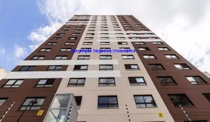 Apartamento Studio MOBILIADO 26m², 01 dormitório e 01 banheiro.  Condomínio com portaria, segurança 24hrs, salão de festa, churrasqueira, academia