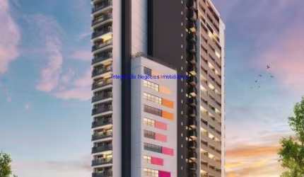 Apartamento 38,97m², 01 dormitório e 01 banheiro; ( Fotos ilustrativas, entrega prevista para Abril/2028).  Condomínio com portaria, segurança