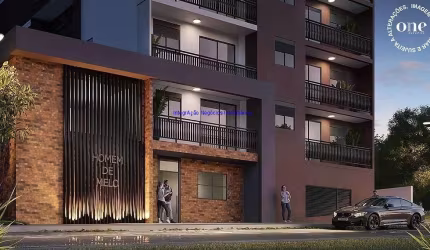 Apartamento 78m², 02 dormitórios e 01 banheiro; ( Fotos ilustrativas, entrega prevista para Março/2025).  Condomínio com portaria, segurança,