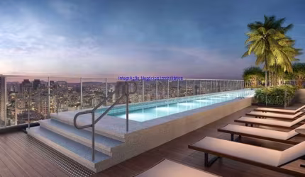 partamento Studio MOBILIADO 29m², 01 dormitório e 01 banheiro.  Condomínio com portaria, segurança academia, piscina e salão de festas.  Excelente