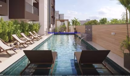 Apartamento Studio 24m², 01 dormitório e 01 banheiro; (Fotos ilustrativas, entrega prevista para abril/2025).  Condomínio com portaria , segurança,