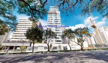 Apartamento Studio 43m² MOBILIADO, 01 dormitório, 01 banheiro e 01 vaga na garagem.  Condomínio com portaria, segurança, piscina, academia