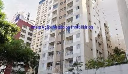 Apartamento 38m², 1 dormitório e 1 banheiro.   Condomínio com portaria, Churrasqueira, Sauna, Espaço gourmet na área comum, Salão de festas e Piscina.
