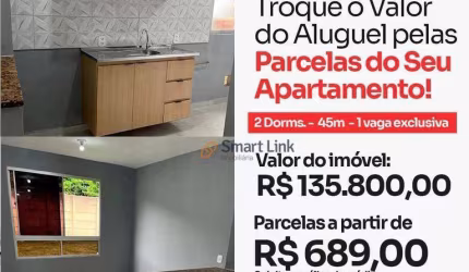 Apartamento com 2 dormitórios à venda, 44 m² por R$ 135.800,00 - Cosmos - Rio de Janeiro/RJ
