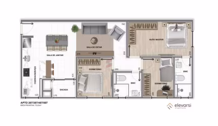 Apartamento com 2 quartos à venda na Rua Bom Jesus, 150, Weissópolis, Pinhais, 84 m2 por R$ 382.000