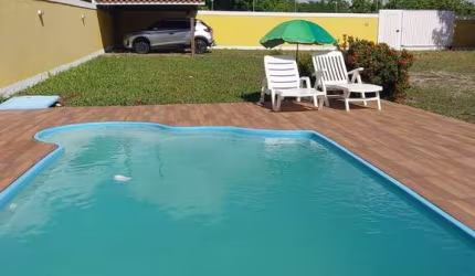 CASA MOBILIADA ALUGO  RESIDENCIAL,  500m² DE TERRENO  - CASA MOBILIADA COM PISCINA, NASCENTE, 02 DO