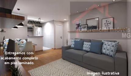 Apartamento para Venda em Contagem, Retiro, 2 dormitórios, 1 banheiro, 1 vaga
