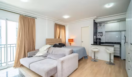 Apartamento Flat de 1 quarto para alugar no Alto da XV de Curitiba.