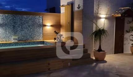Linda cobertura dúplex de alto padrão, 4 suítes, com 360m²,  vista panorâmica.