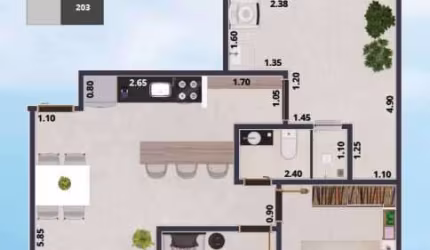 Apartamento com 2 quartos à venda na Rua Martins Barbosa, Benfica, Juiz de Fora, 52 m2 por R$ 229.000