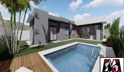 Casa a venda em construção no Condomínio  fechado no Caxambu, permuta por terreno