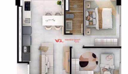 Apartamento com 2 dormitórios à venda, 50 m² por R$ 579.268,80 - Centro - Indaiatuba/SP