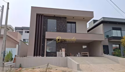 Sobrado novo, à venda, 3 suítes, planejados, piscina, Condomínio Terra Magna, Indaiatuba.