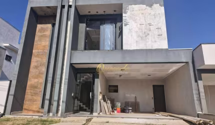 Sobrado novo à venda, 3 dormitórios, 1 suíte, piscina, escritório, Condomínio Milano, Indaiatuba.