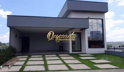 Casa térrea, nova, à venda, 3 dormitórios, 2 suítes, Condomínio Piemonte, Indaiatuba.