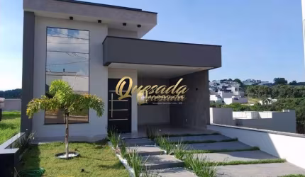 Casa térrea nova à venda, 3 dormitórios, 1 suíte, Condomínio Gran Reserve, Indaiatuba.