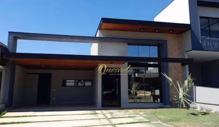 Casa térrea nova à venda, 3 suítes, planejados, piscina, Condomínio Dona Maria José, Indaiatuba.