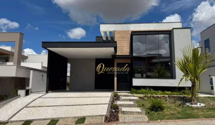 Casa térrea, nova, à venda, 4 suítes, no condomínio Maison Du Parc, Indaiatuba.