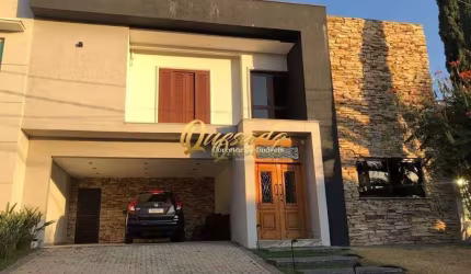 Sobrado à venda, 4 quartos, hidro, lareira, Condomínio Beira da Mata, Indaiatuba.