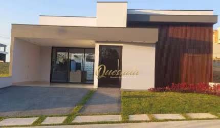 Casa térrea nova à venda, 3 suítes, piscina, planejados, Condomínio Gran Reserve, Indaiatuba.