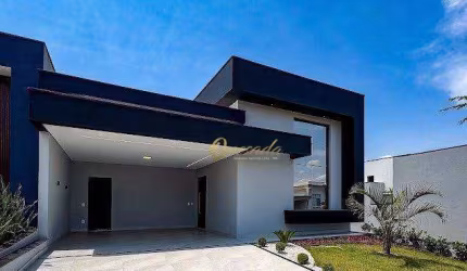 Casa térrea nova, à venda, 3 suítes, piscina, planejados, Condomínio Piemonte, Indaiatuba.