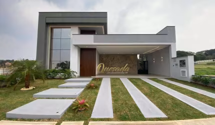 Casa térrea nova, à venda, 3 quartos, 2 suítes, piscina, Condomínio Villa Sapezal, Indaiatuba.