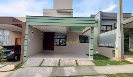 Casa térrea nova, à venda, 3 dormitórios, 1 suíte, Condomínio Vila Paraty, Indaiatuba.