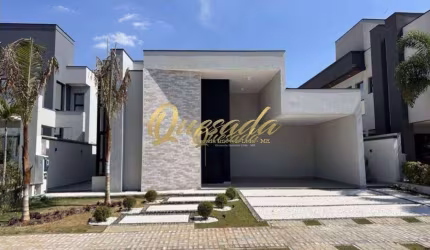 Casa térrea nova, para locação, 4 suítes, piscina, Condomínio Maison Du Parc, Indaiatuba.