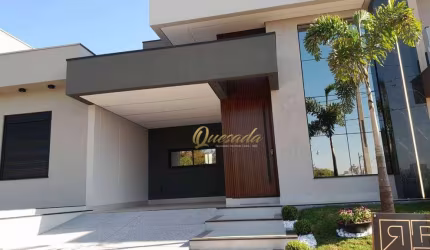 Casa térrea nova à venda, 3 suítes, planejados, Condomínio Gran Reserve, Indaiatuba.