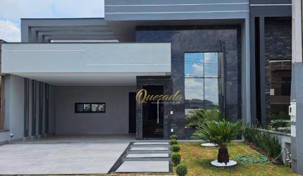 Casa térrea nova à venda, 3 suítes, planejados, piscina, Condomínio Gran Reserve, Indaiatuba.