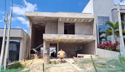 Sobrado em construção à venda, 3 suítes, piscina, escritório, Condomínio Jardins Di Roma, Indaiatuba.