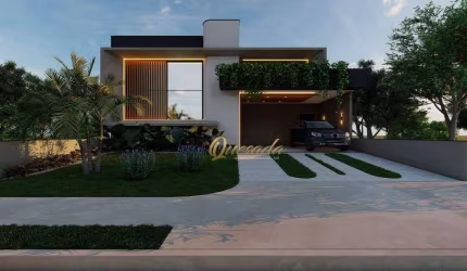 Casa térrea nova, à venda, 3 suítes, planejados, piscina, escritório, Villa Sapezal, Indaiatuba.