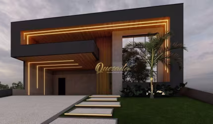 Casa térrea em construção, à venda, 3 suítes, piscina, Condomínio Evidências, Indaiatuba.