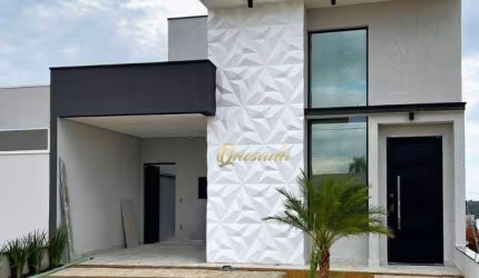 Casa térrea, à venda, 3 dormitórios, planejados, fotovoltaica, piscina, Condomínio Mantova, Indaiatuba.