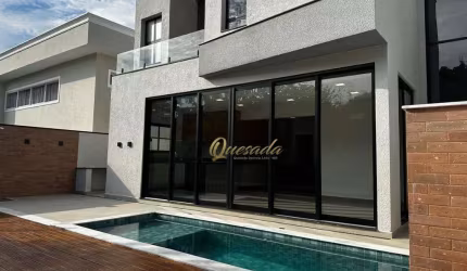 Sobrado novo à venda, 3 suítes, planejados, piscina, Condomínio Piazza Venezzia, Indaiatuba.