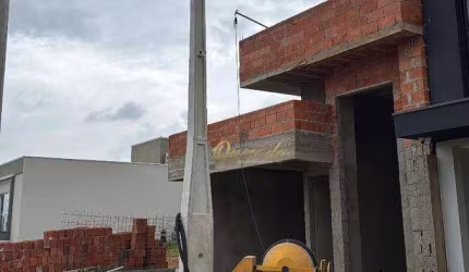 Casa térrea em construção, à venda, 3 suítes, Condomínio Gran Reserve, Indaiatuba.