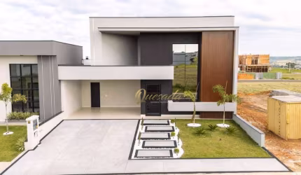 Casa térrea nova, à venda, 3 suítes, planejados, piscina, Condomínio Maria Cândida, Indaiatuba.