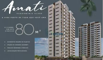 Apartamento com 2 dormitórios à venda, 80 m² por R$ 751.000,00 - Amati Condomínio Club - Paulínia/SP