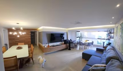 Apartamento decorado no bairro Aflitos com 150 m², 4 quartos sendo um deles trasformado em closet, sala ampla integrada com varanda gourmet.