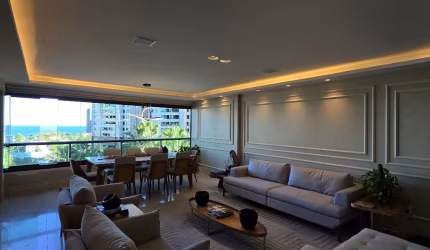 Lindo Apartamento 155 m2 decorada vista mar no Parque Tropical